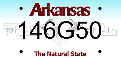 146G50 Arkansas License Plate