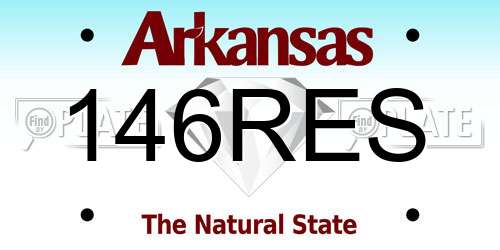 146RES Arkansas License Plate