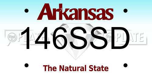 146SSD Arkansas License Plate