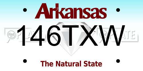 146TXW Arkansas License Plate
