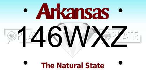146WXZ Arkansas License Plate