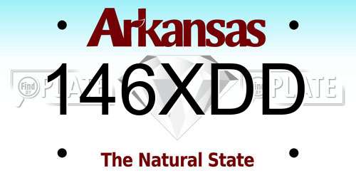 146XDD Arkansas License Plate