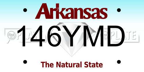 146YMD Arkansas License Plate