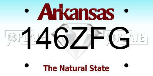 146ZFG Arkansas License Plate
