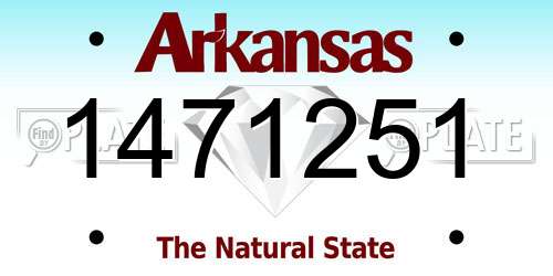 1471251 Arkansas License Plate