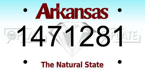 1471281 Arkansas License Plate