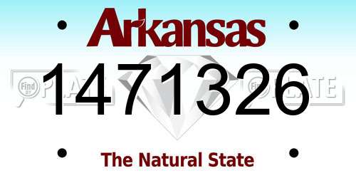 1471326 Arkansas License Plate