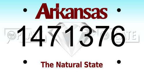 1471376 Arkansas License Plate