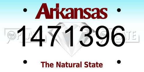 1471396 Arkansas License Plate