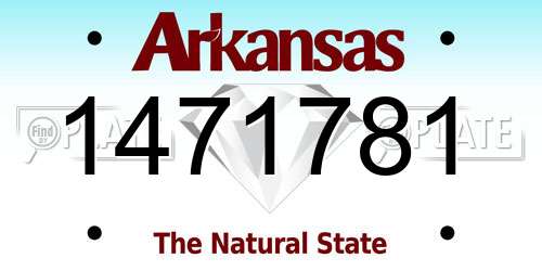 1471781 Arkansas License Plate