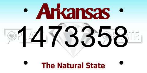 1473358 Arkansas License Plate