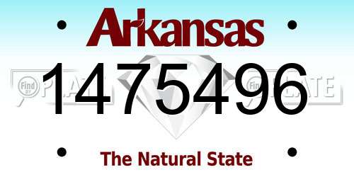 1475496 Arkansas License Plate