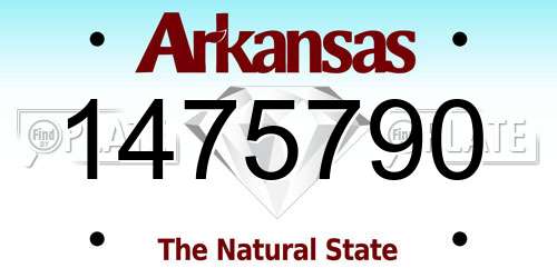 1475790 Arkansas License Plate