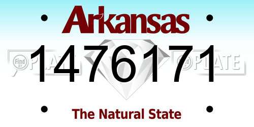 1476171 Arkansas License Plate