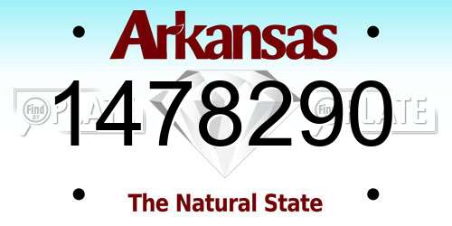 1478290 Arkansas License Plate
