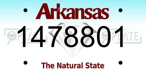 1478801 Arkansas License Plate