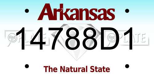 14788D1 Arkansas License Plate