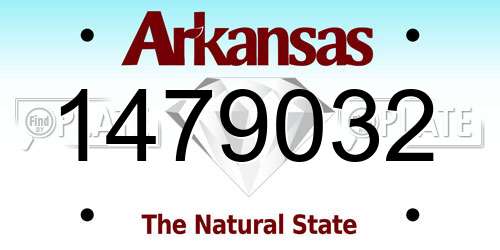 1479032 Arkansas License Plate