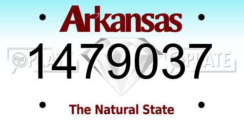 1479037 Arkansas License Plate