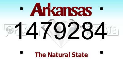 1479284 Arkansas License Plate