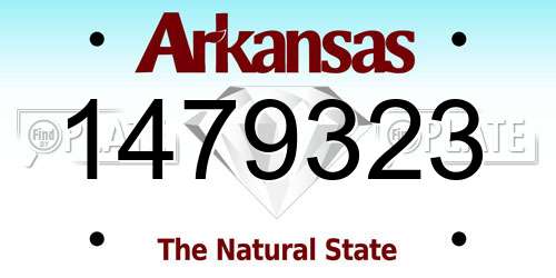 1479323 Arkansas License Plate