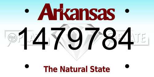 1479784 Arkansas License Plate