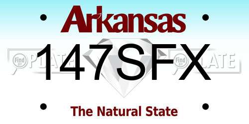 147SFX Arkansas License Plate