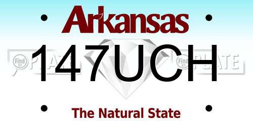 147UCH Arkansas License Plate