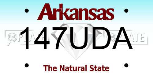 147UDA Arkansas License Plate