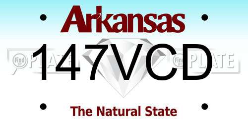 147VCD Arkansas License Plate