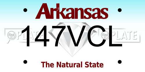 147VCL Arkansas License Plate