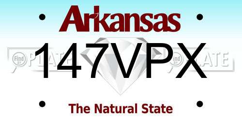 147VPX Arkansas License Plate