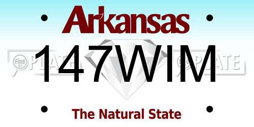 147WIM Arkansas License Plate