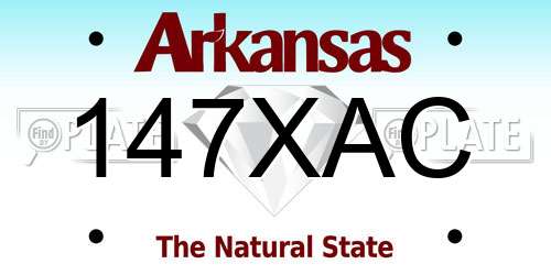 147XAC Arkansas License Plate