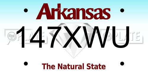 147XWU Arkansas License Plate