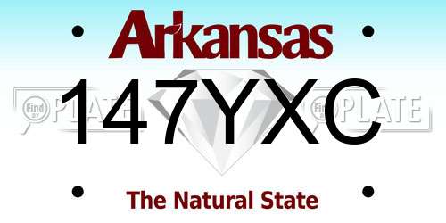 147YXC Arkansas License Plate