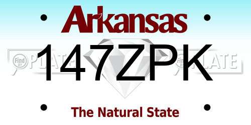 147ZPK Arkansas License Plate