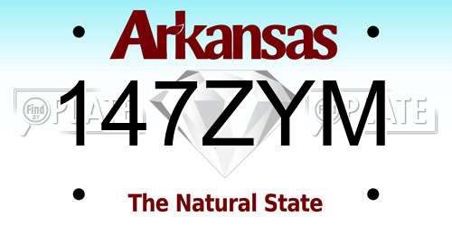 147ZYM Arkansas License Plate