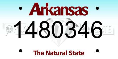 1480346 Arkansas License Plate