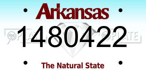 1480422 Arkansas License Plate