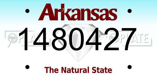 1480427 Arkansas License Plate