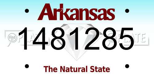 1481285 Arkansas License Plate