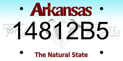 14812B5 Arkansas License Plate