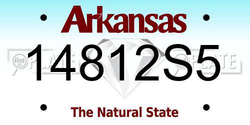 14812S5 Arkansas License Plate