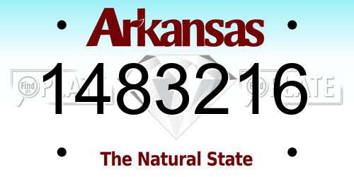 1483216 Arkansas License Plate