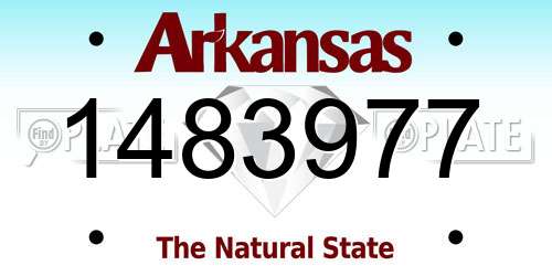 1483977 Arkansas License Plate
