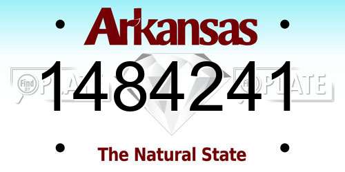 1484241 Arkansas License Plate