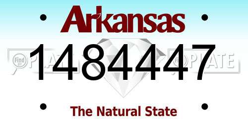 1484447 Arkansas License Plate