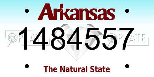 1484557 Arkansas License Plate