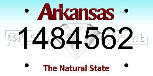 1484562 Arkansas License Plate